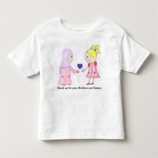 Liefde en vriendschap genezen de wereld kinder shirts (Voorkant)