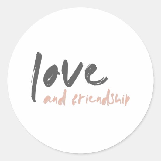 Liefde en vriendschap | Modern Forever Friend Best Ronde Sticker (Voorkant)