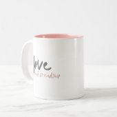 Liefde en vriendschap | Modern Forever Friend Best Tweekleurige Koffiemok (Voorkant links)