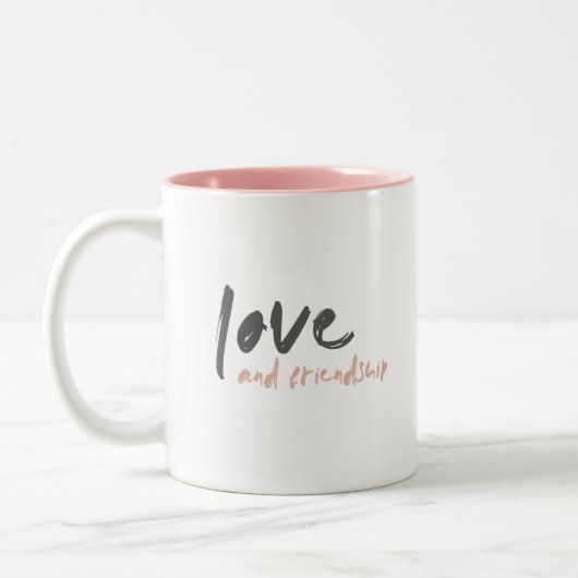 Liefde en vriendschap | Modern Forever Friend Best Tweekleurige Koffiemok (Links)
