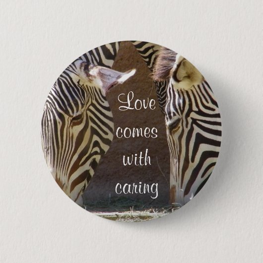 Liefde en vriendschap_ ronde button 5,7 cm (Voorkant)