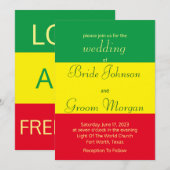 "LIEFDE EN VRIJHEID" - Juneteenth - Zomerbruiloft Kaart (Voorkant / Achterkant)