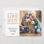 Liefde en vrolijk kerstfeest feestdagenkaart (Voorkant)