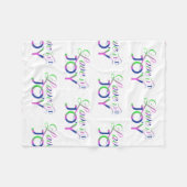 Liefde en vrolijk kleurrijke vlootswand fleece deken (Voorkant (Horizontaal))