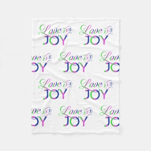 Liefde en vrolijk kleurrijke vlootswand fleece deken (Voorkant)