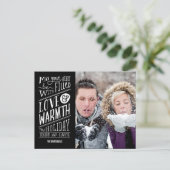 Liefde en warmte vakantie fotokaart Briefkaart (Staand voorkant)