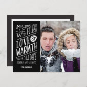 Liefde en warmte vakantie fotokaart Briefkaart (Voorkant / Achterkant)