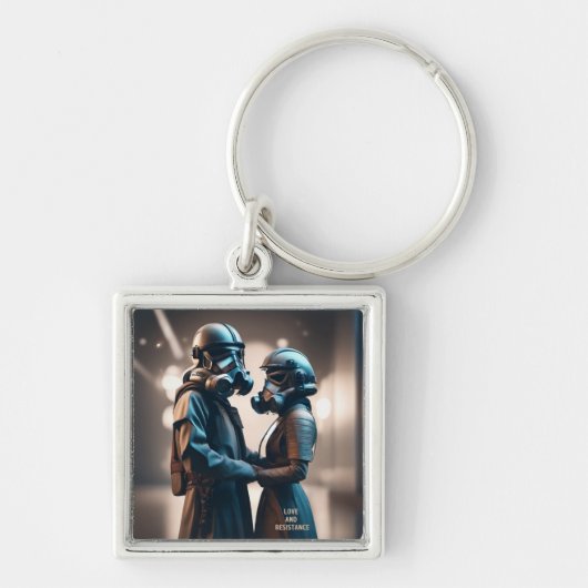 LIEFDE EN WEERSTAND Cine-scope 2 Premium Metaal Sleutelhanger (Voorkant)