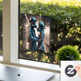 LIEFDE EN WEERSTAND Cine-scope Window Cling Raamsticker