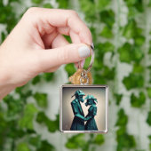 LIEFDE EN WEERSTAND Origami 2 Premium Metaal Sleutelhanger (Hand)