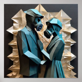 LIEFDE EN WEERSTAND Origami 3 Poster