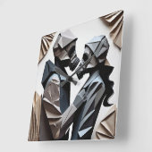 LIEFDE EN WEERSTAND Origami 4 Vierkante Klok (Hoek)