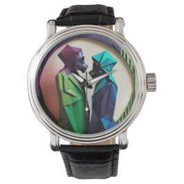 LIEFDE EN WEERSTAND Origami Levendig Horloge