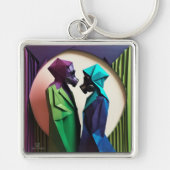 LIEFDE EN WEERSTAND Origami Levendig Sleutelhanger (Voorkant)