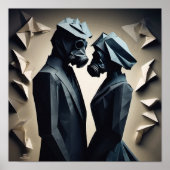 LIEFDE EN WEERSTAND Origami Poster (Voorkant)