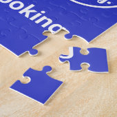 Liefde en woorden in blauw en wit legpuzzel (Zijkant)