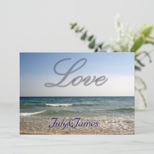 liefde en zee kaart (Staand voorkant)