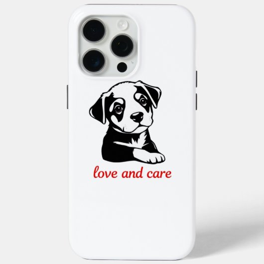 Liefde en zorg puppy Case-Mate iPhone case (Achterkant)