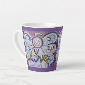 Liefde Engel Woord Kunst Custom Latte Mok Cup (Linkerhoek)