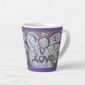 Liefde Engel Woord Kunst Custom Latte Mok Cup (Rechterhoek)