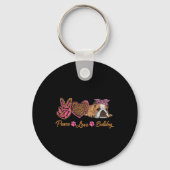 Liefde Engels Bulldog Fun Puppy Dog Moeder's Da Sleutelhanger (Voorkant)