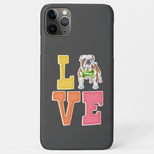 Liefde Engels Bulldog Leuke Hond Papa Hond Mam Case-Mate iPhone Case (Achterkant)