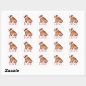 Liefde Engels Bulldog Puppy Dog Sticker / zeehond (Vel)