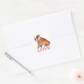 Liefde Engels Bulldog Puppy Dog Sticker / zeehond (Envelop)