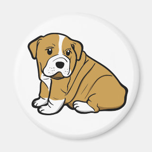 Liefde Engelse Bulldog Puppy Hond Cartoon Magneet