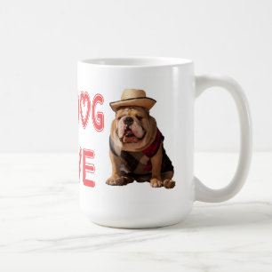 Liefde Engelse Bulldog Puppy Hond Koffiekop Mok