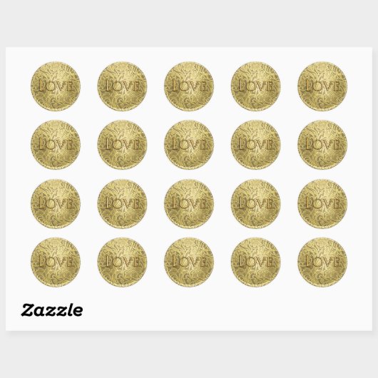 Liefde Envelope Zegel Goud (Vel)