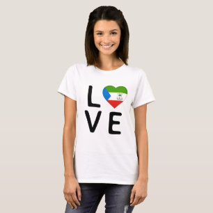 Liefde - Equatoriaal-Guinea vlag T-shirt