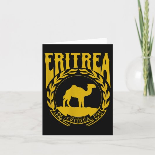 Liefde Eritrea met Eritrea Embleem Eritrea Onafhan Kaart (Voorkant)