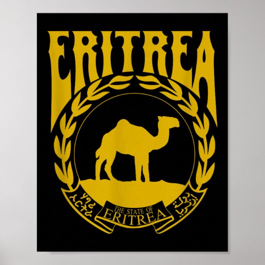 Liefde Eritrea met Eritrea Embleem Eritrea Onafhan Poster (Voorkant)