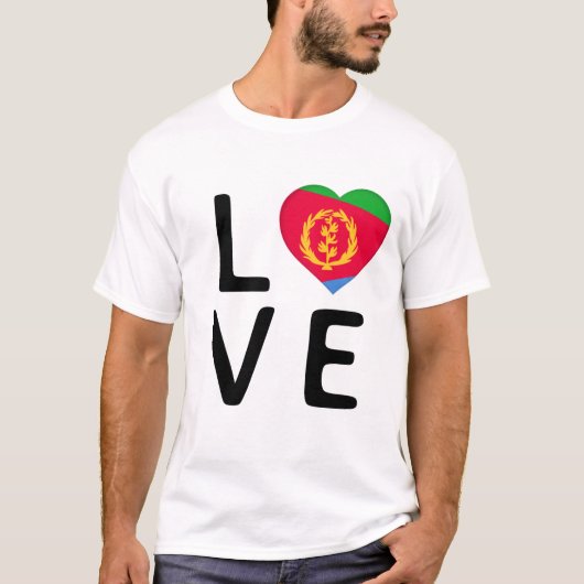 Liefde - Eritrea vlag T-shirt (Voorkant)