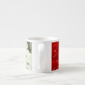 Liefde Espresso mokken Rood Witte Tulp Bloemen (Achterkant)