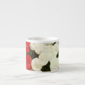 Liefde Espresso mokken Rood Witte Tulp Bloemen (Voorkant)