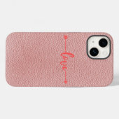 liefde esthetische roze iphone 14 hoes. Case-Mate iPhone case (Achterkant (horizontaal))