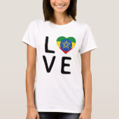 Liefde - Ethiopische vlag T-shirt (Voorkant)