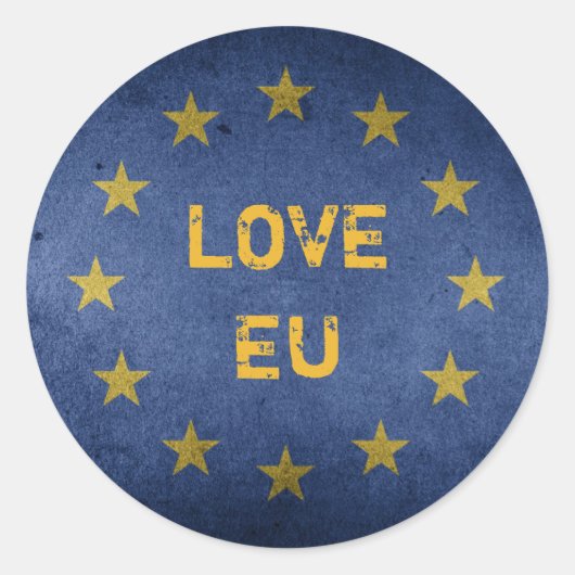 Liefde EU Anti Brexit Sticker (Voorkant)