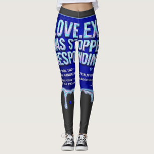 Liefde Exe Blauwe Scherm Dood Y2K Tech Grappige Co Leggings