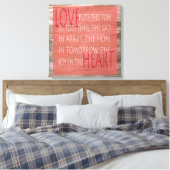 Liefde-expressieve gedicht rustige tekendoek canvas afdruk (Insitu (Slaapkamer))