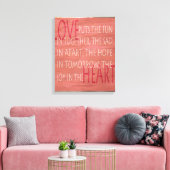 Liefde-expressieve gedicht rustige tekendoek canvas afdruk (Insitu (Woonkamer))