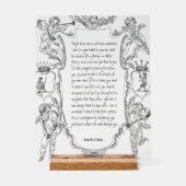 Liefde Expression Line Art Victoriaans Eenvoudig Acryl Bord (Voorkant)