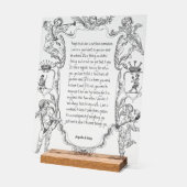 Liefde Expression Line Art Victoriaans Eenvoudig Acryl Bord (Hoek)