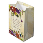 Liefde faalt nooit Bijbelvers Herfst Bloemenbruilo Medium Cadeauzakje (Voorkant Gekanteld)