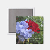 Liefde faalt nooit bloemen magneet (Voorkant / Achterkant)