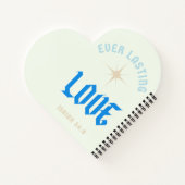 Liefde faalt nooit, bruiloft, huwelijk, grafische  notitieboek (Achterkant)