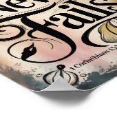 Liefde faalt nooit  Christelijke muurkunst print (Hoek)