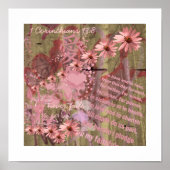 Liefde Faalt Nooit ConeFlower Collage Poster (Voorkant)